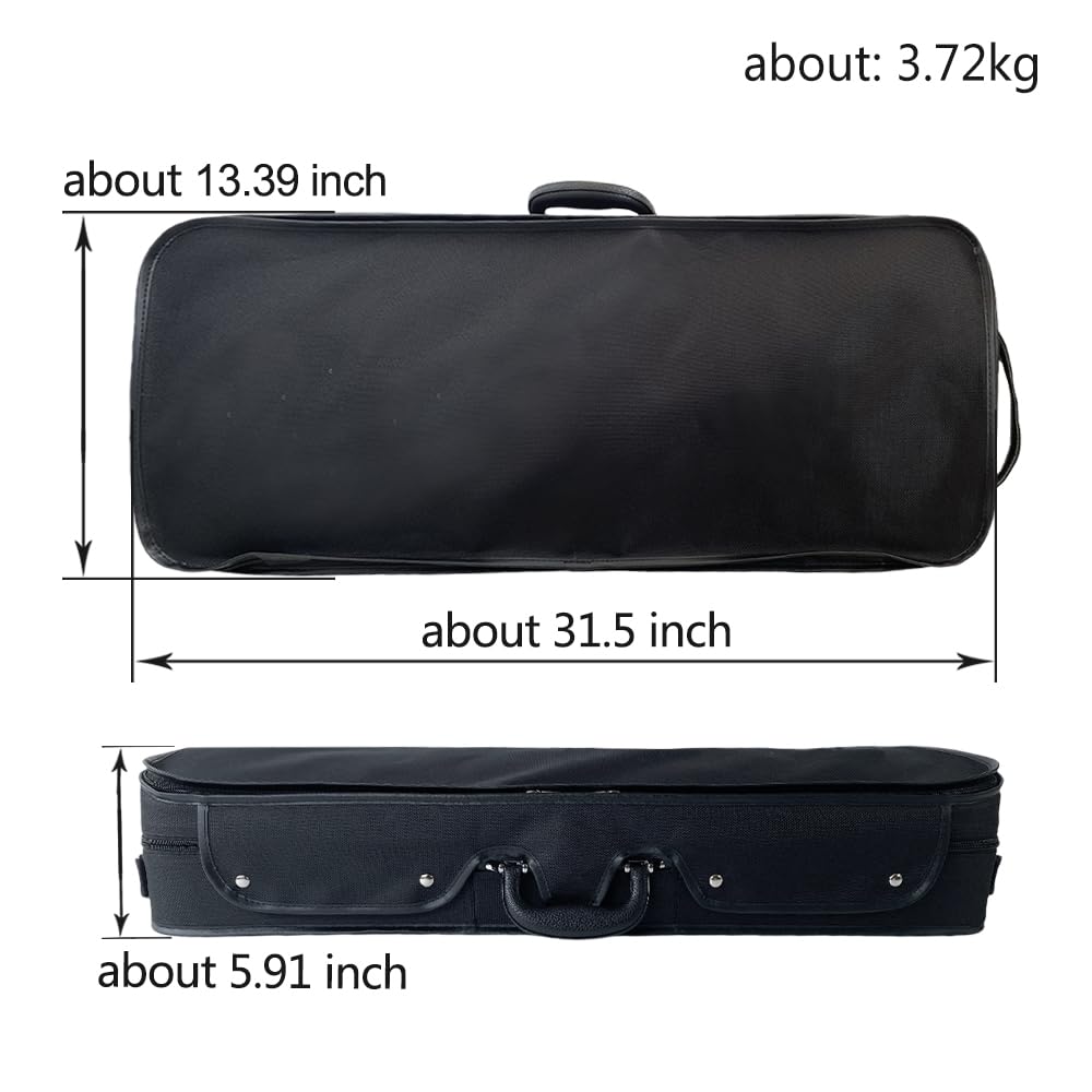 Adjustable Violin Viola Double Case with 4 Bow Holders D621568