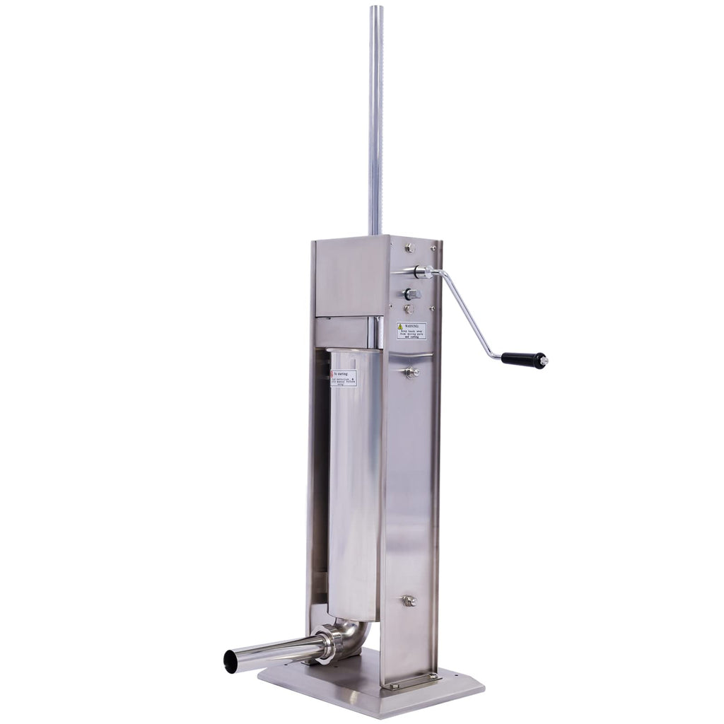 Stainless Steel 15 lb Dual-Speed Sausage Stuffer with 4 Nozzles H3542