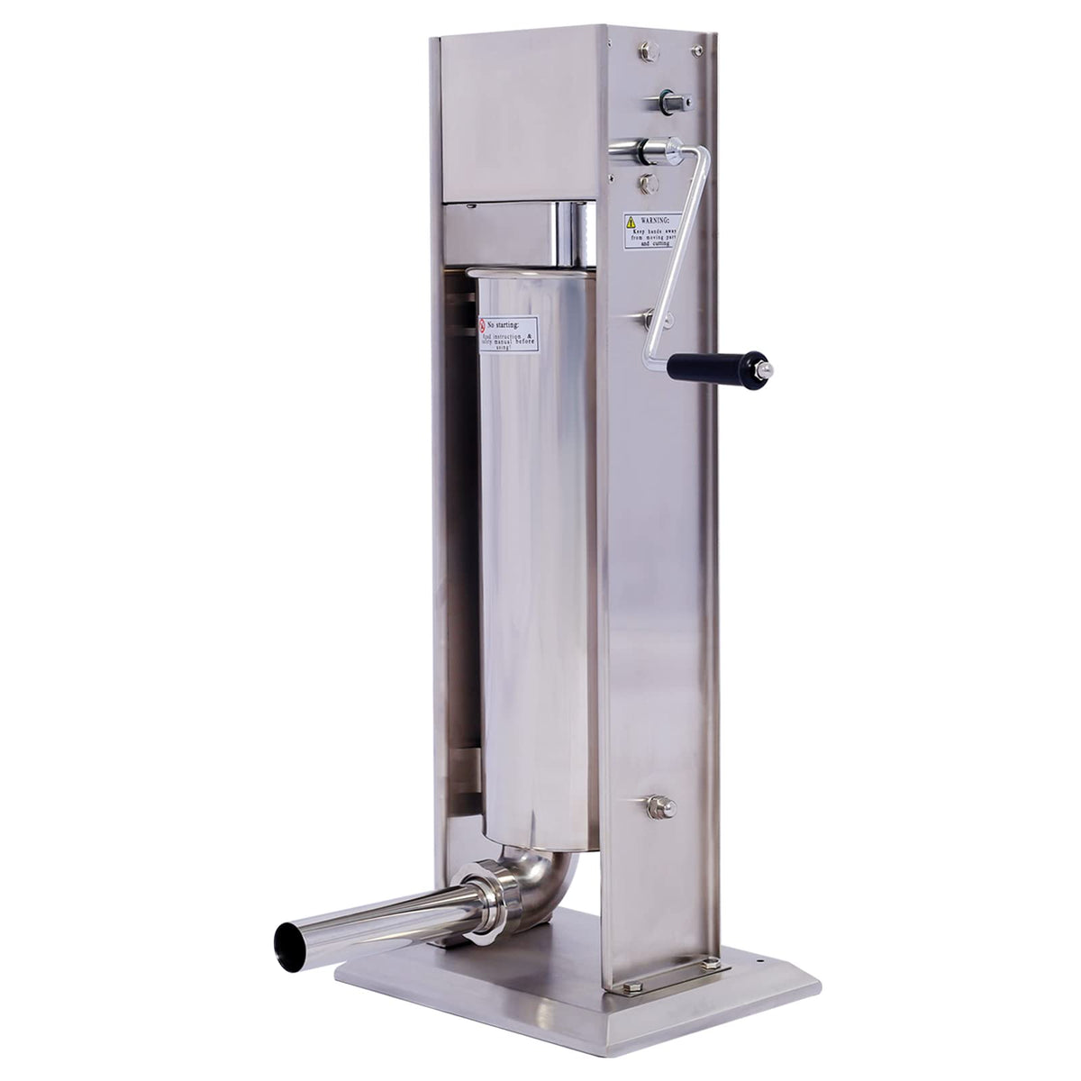 Stainless Steel 15 lb Dual-Speed Sausage Stuffer with 4 Nozzles H3542