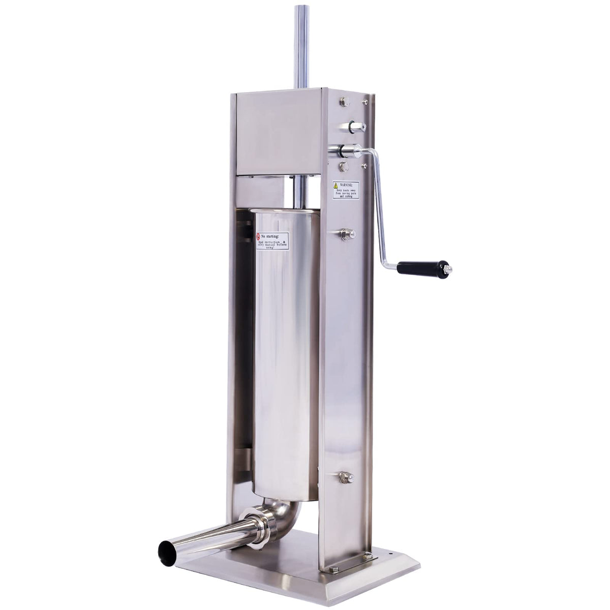 Stainless Steel 15 lb Dual-Speed Sausage Stuffer with 4 Nozzles H3542
