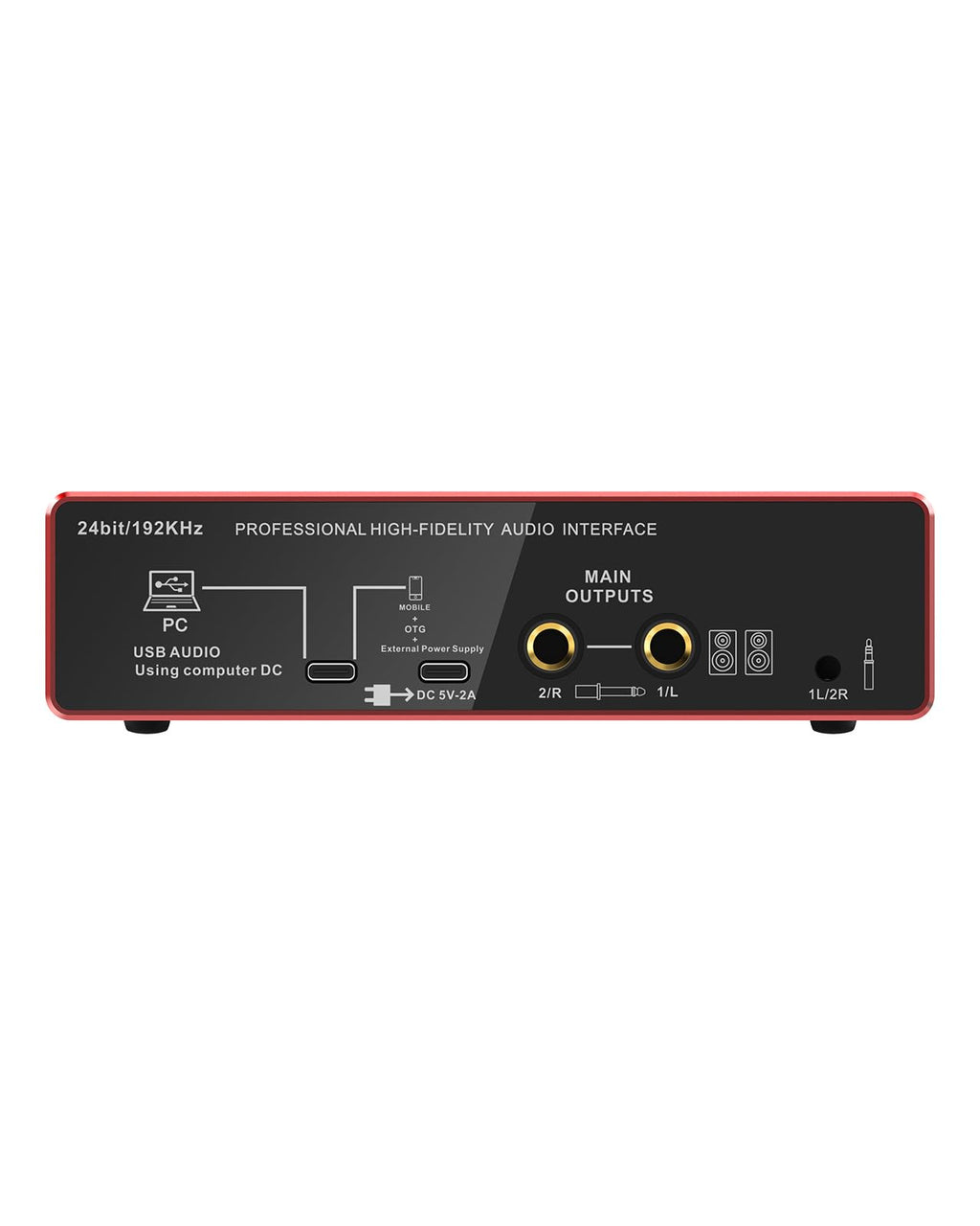 2X2 24-bit/192kHz Audio Interface with XLR/TRS Combo Input V96312