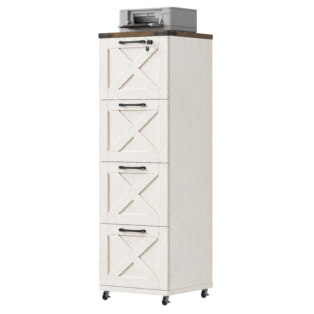 White 4 Drawer Filing Cabinet P487