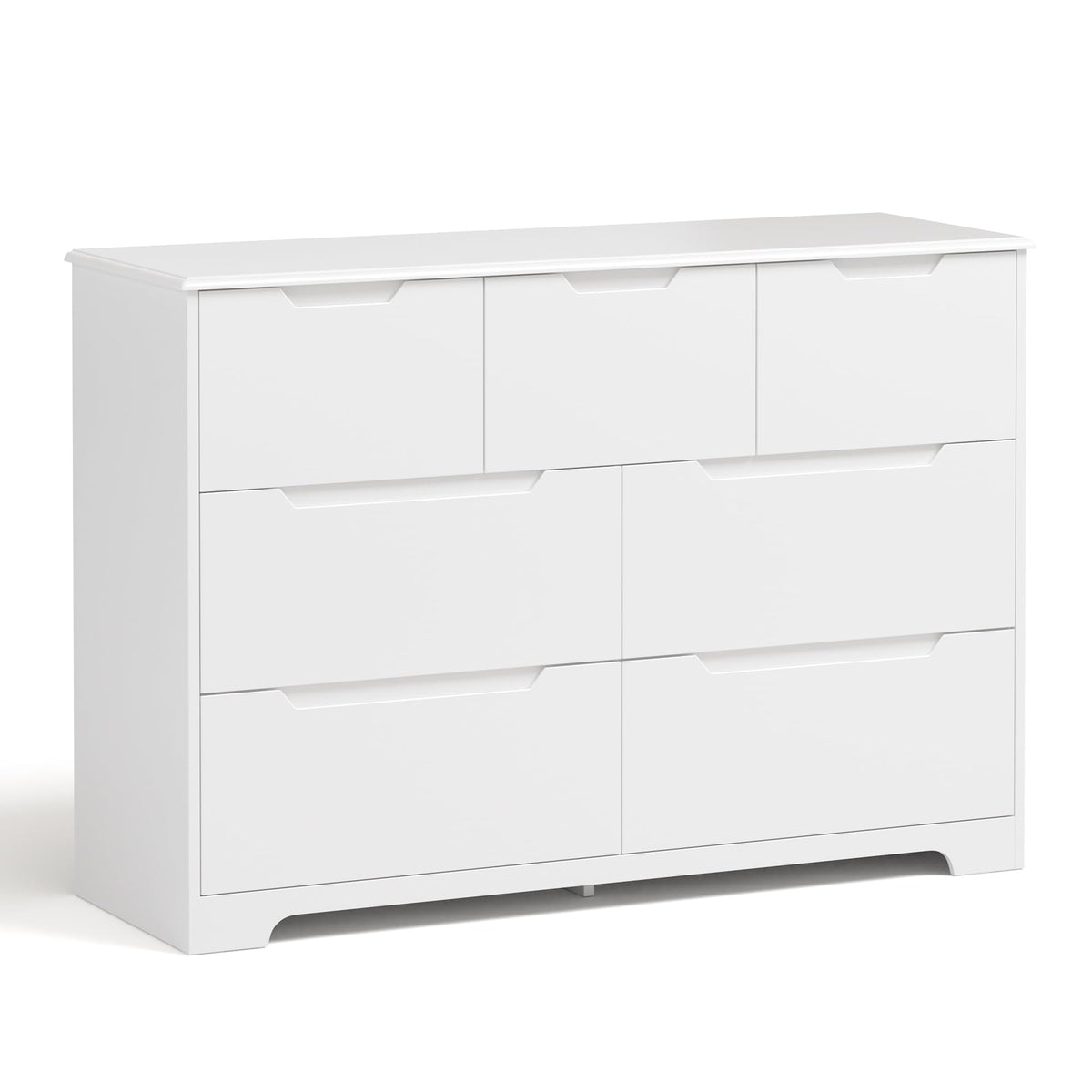 White 7 Drawer Dresser V669