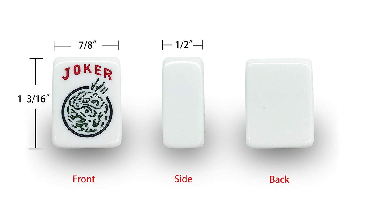 166 White Engraved Tiles Mahjong Set with Soft Bag O740