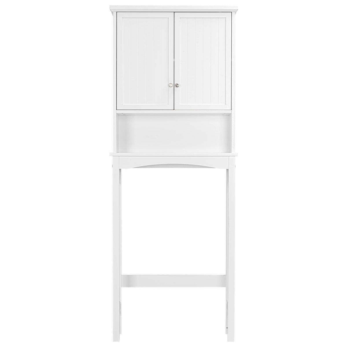 Over the Toilet Storage Cabinet with Doors, Adjustable Shelf, White O12204