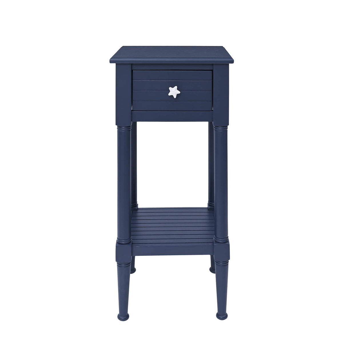Navy Small Accent Table with Storage X949