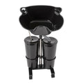 Portable Plastic Shampoo Basin with 2 Water Buckets and Wheels H250914