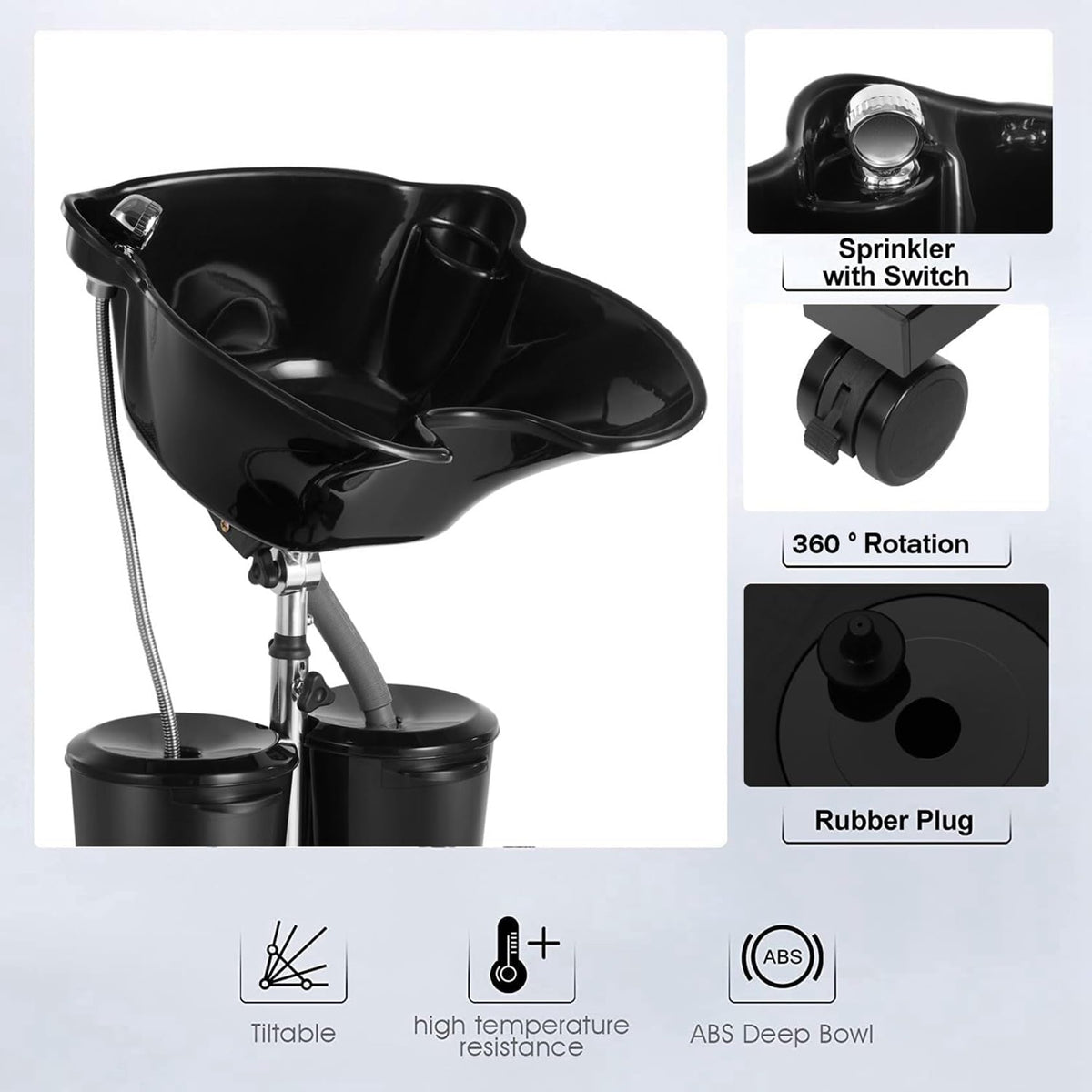 Portable Shampoo Bowl with Electric Pump Z234361