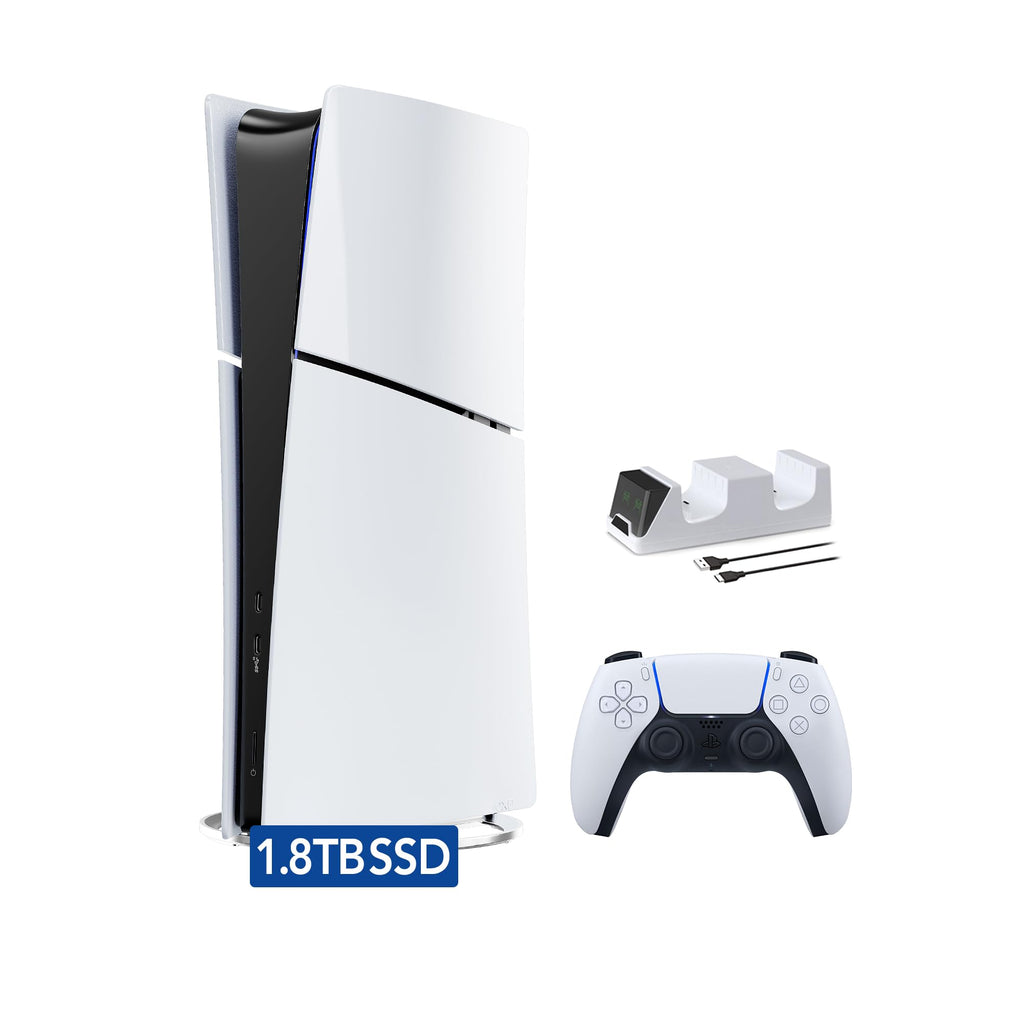 White 1.8TB Digital Edition Gaming Console with Controller X3091