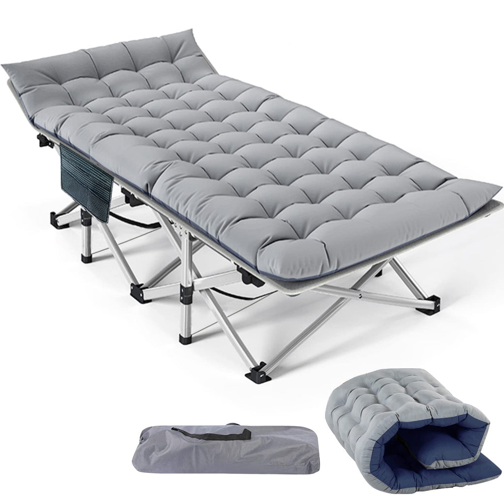 Folding Camping Cot with Mat & Carry Bag V91579