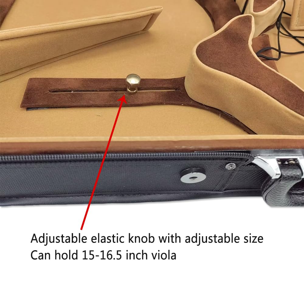 Adjustable Violin Viola Double Case with 4 Bow Holders D621568