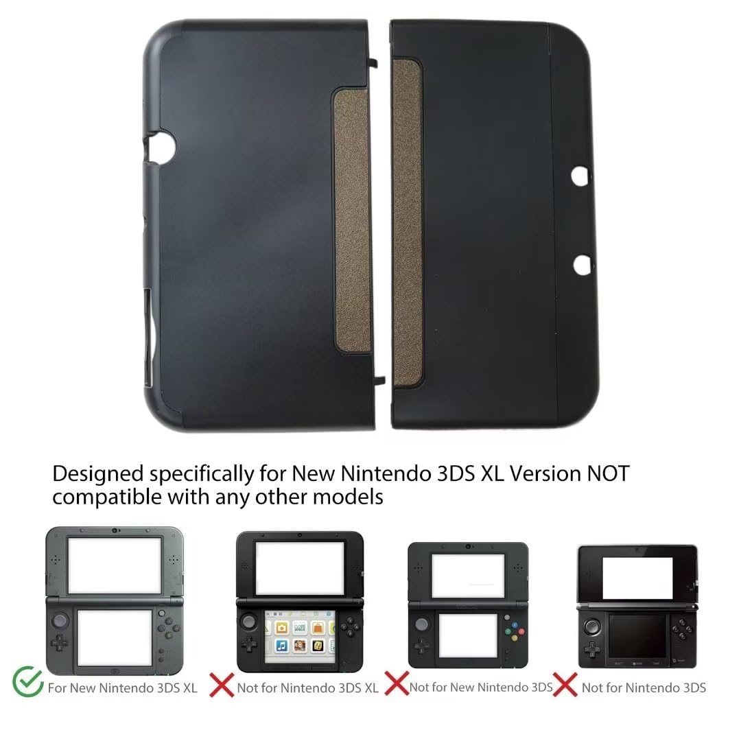 Hard Shell Case for New Nintendo 3DS LL XL 2015 Version - Black Q297
