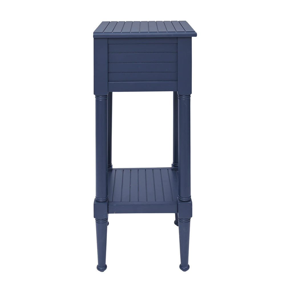Navy Small Accent Table with Storage X949