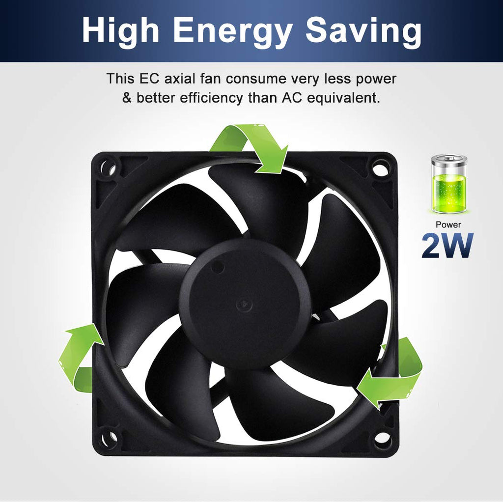 80mm 120mm AC Cooling Fan 2 Pack Q443