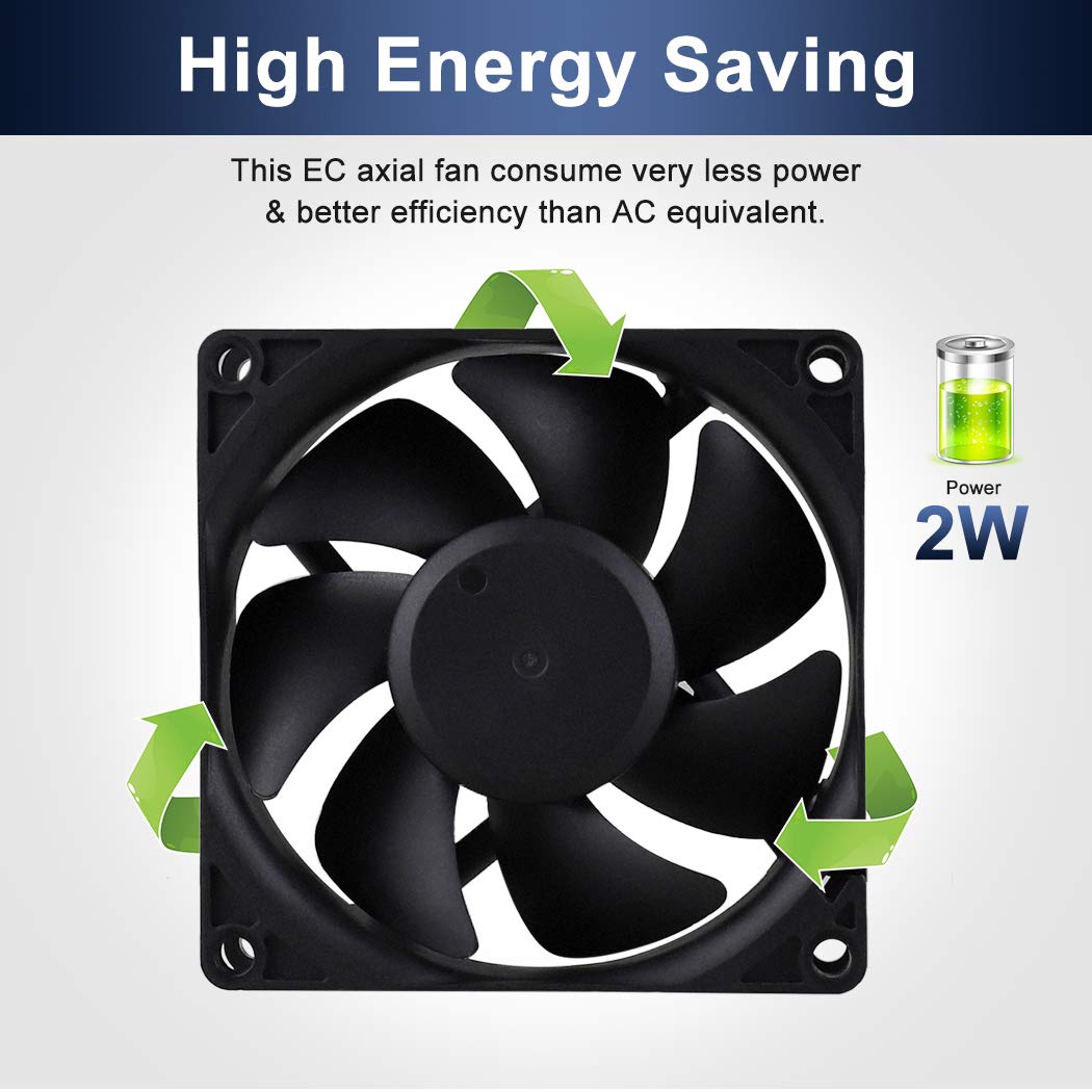 80mm 120mm AC Cooling Fan 2 Pack Q443