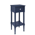 Navy Small Accent Table with Storage X949