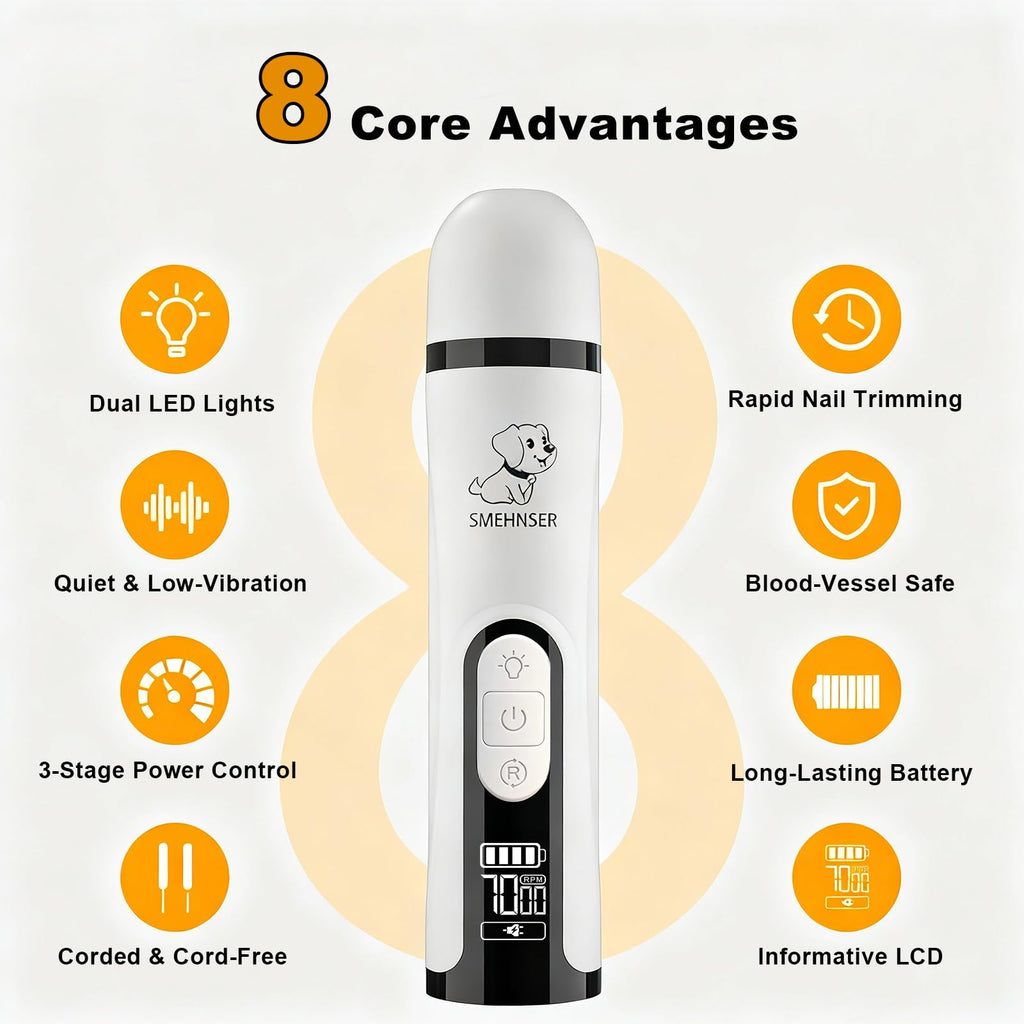 Dog Nail Grinder with LED Light B362