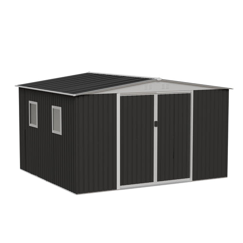 12x10 ft Metal Garden Shed N555