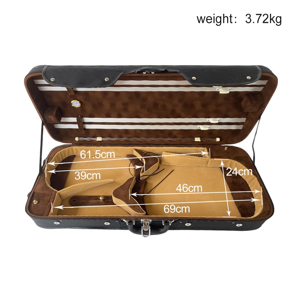 Adjustable Violin Viola Double Case with 4 Bow Holders D621568