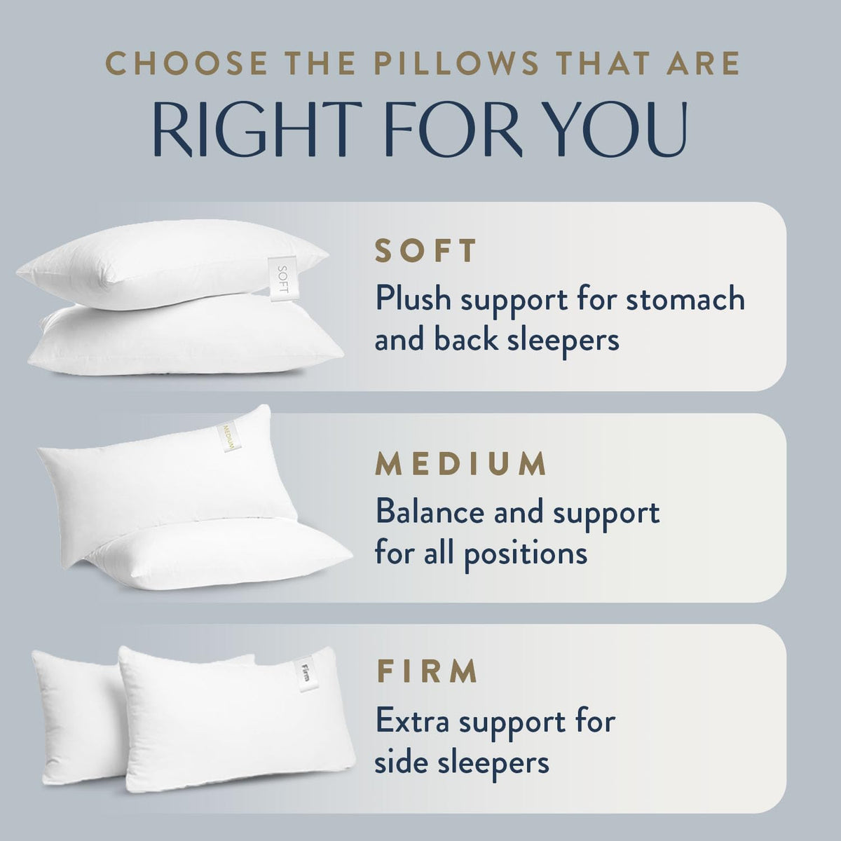 100% Cotton King Size Bed Pillows Set of 2 V89699