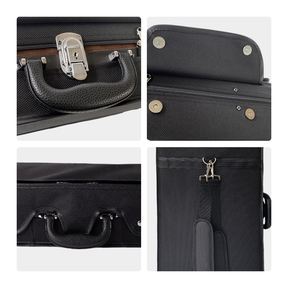 Adjustable Violin Viola Double Case with 4 Bow Holders D621568