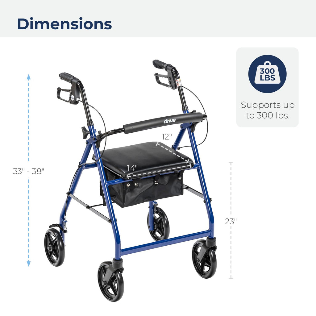 Foldable Rollator Walker with Seat W576