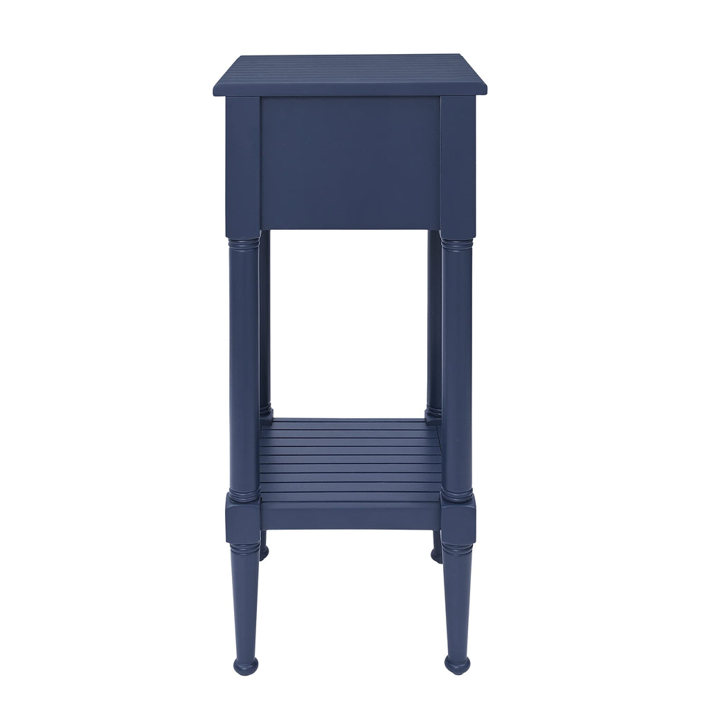 Navy Small Accent Table with Storage X949