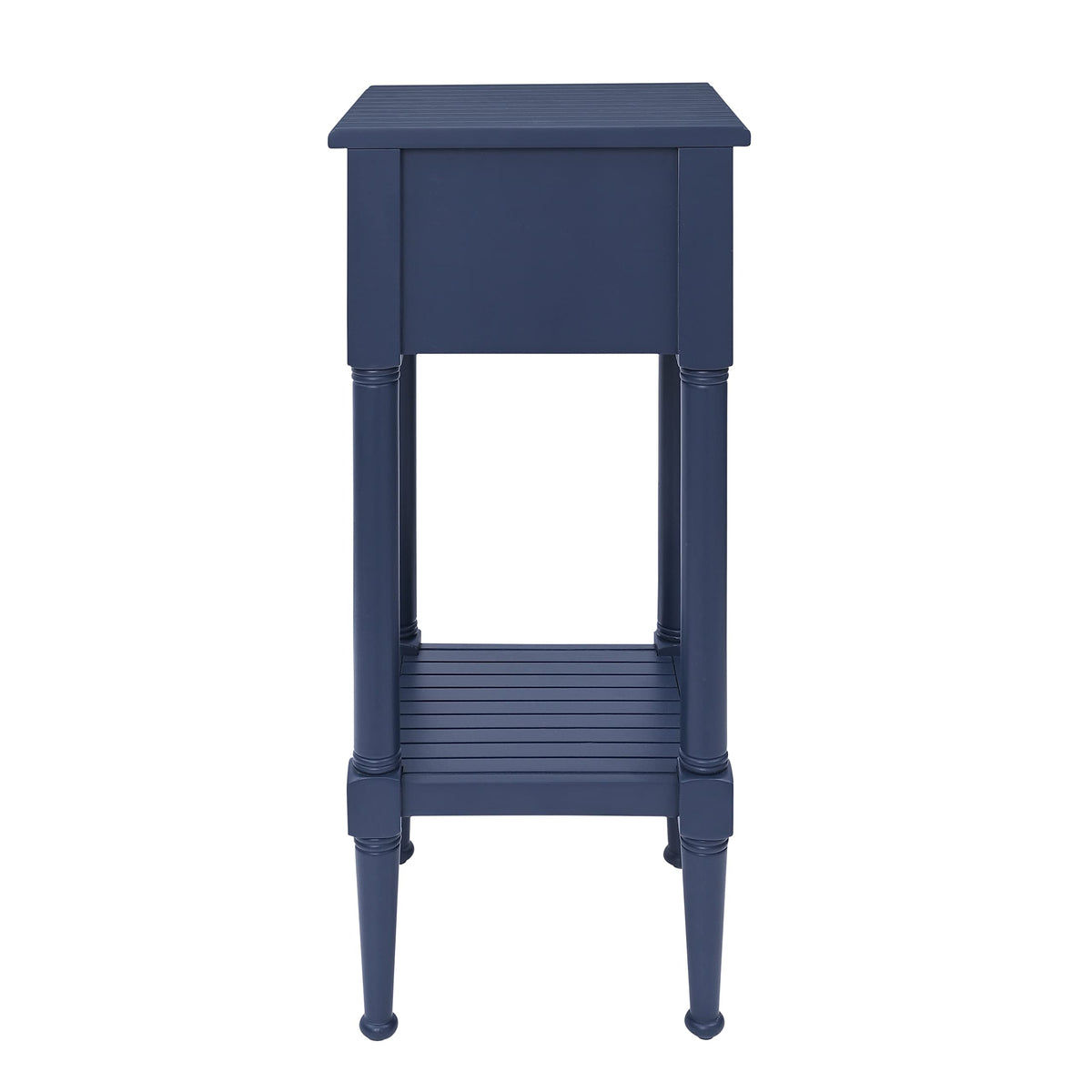 Navy Small Accent Table with Storage X949
