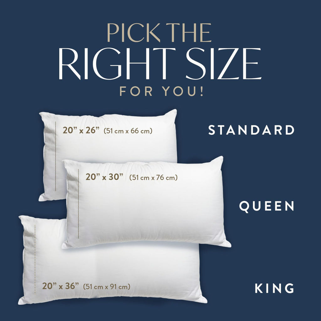 100% Cotton King Size Bed Pillows Set of 2 V89699