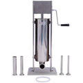 Stainless Steel 15 lb Dual-Speed Sausage Stuffer with 4 Nozzles H3542