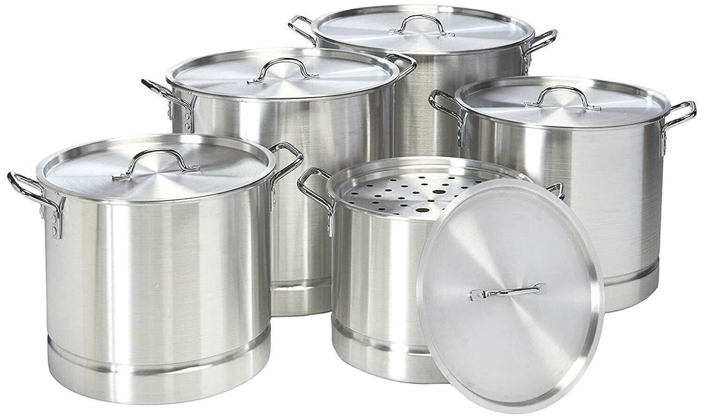 10 Pcs Aluminum Stock Pot Set With Steamer B867137