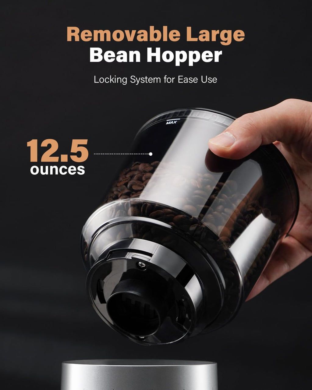 Electric Conical Burr Coffee Grinder with 51 Grind Settings J906757