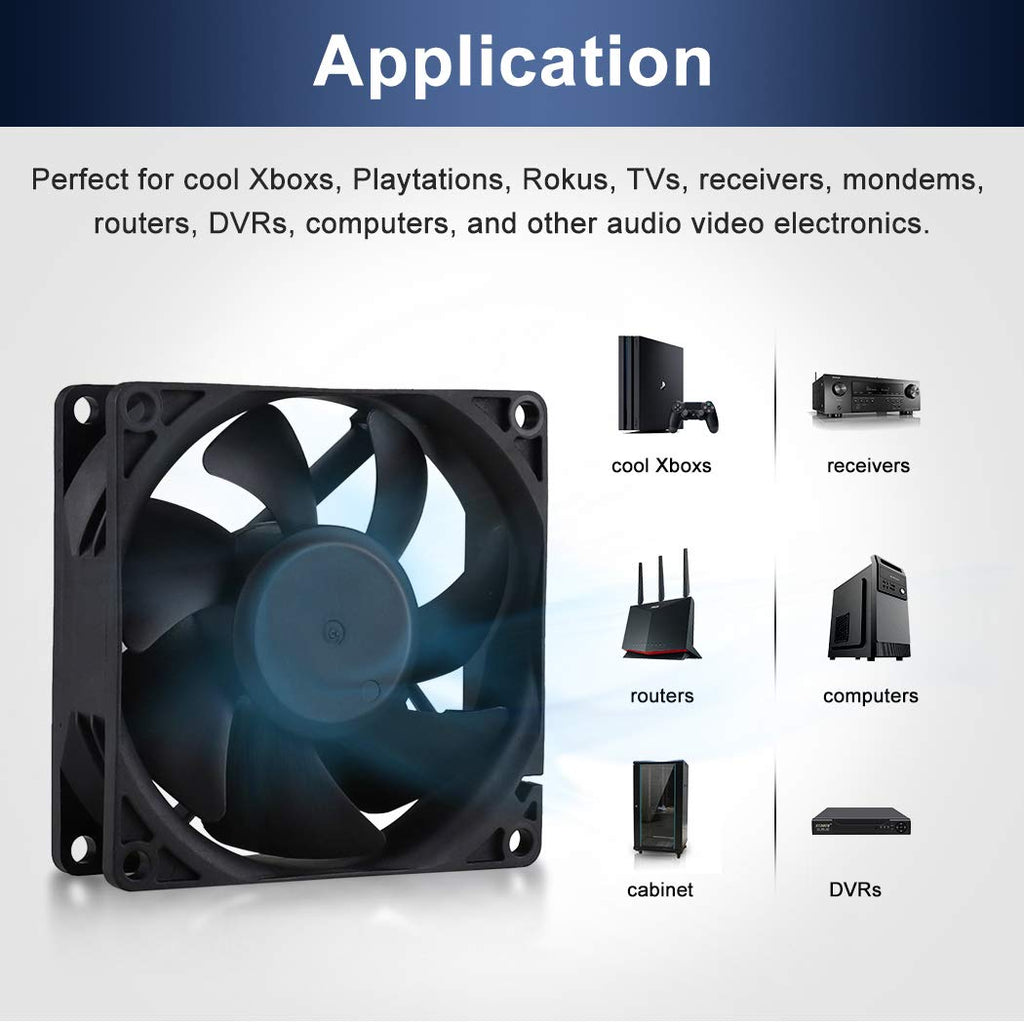 80mm 120mm AC Cooling Fan 2 Pack Q443