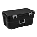 22 Gallon Black Wheeled Plastic Storage Trunk X454822