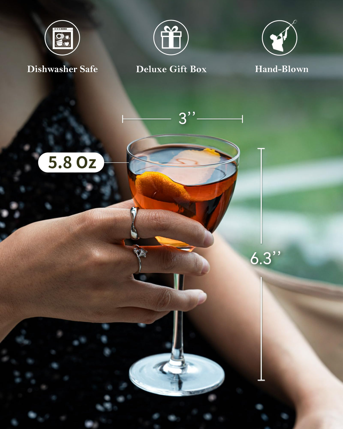 Set of 2 Cocktail Glasses D62243