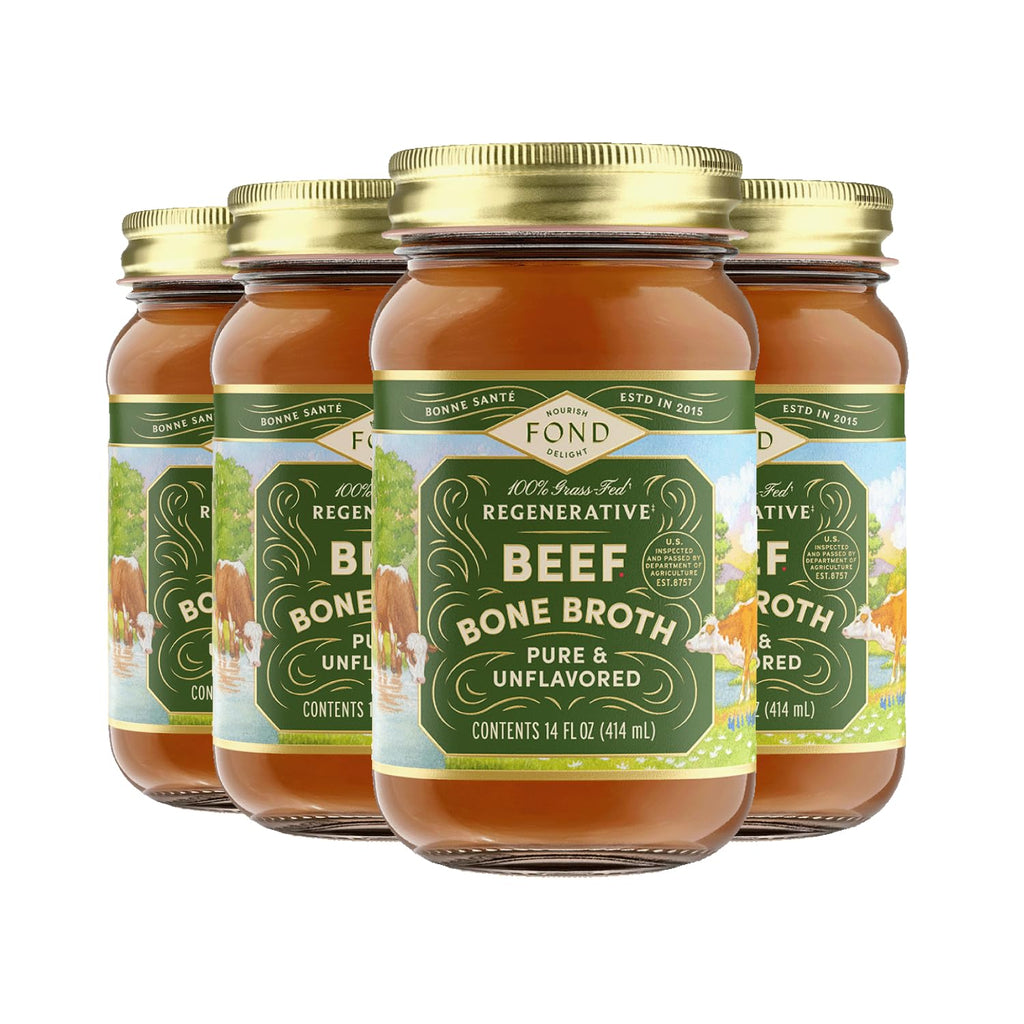 100% Grass-Fed Beef Bone Broth 4-Pack B4584
