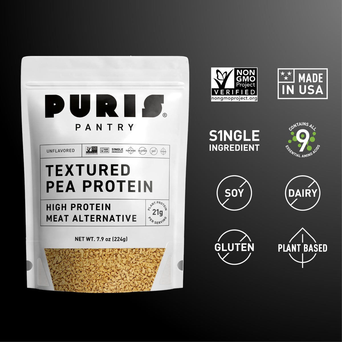 Textured Pea Protein 21g 5 lb Bulk K38987