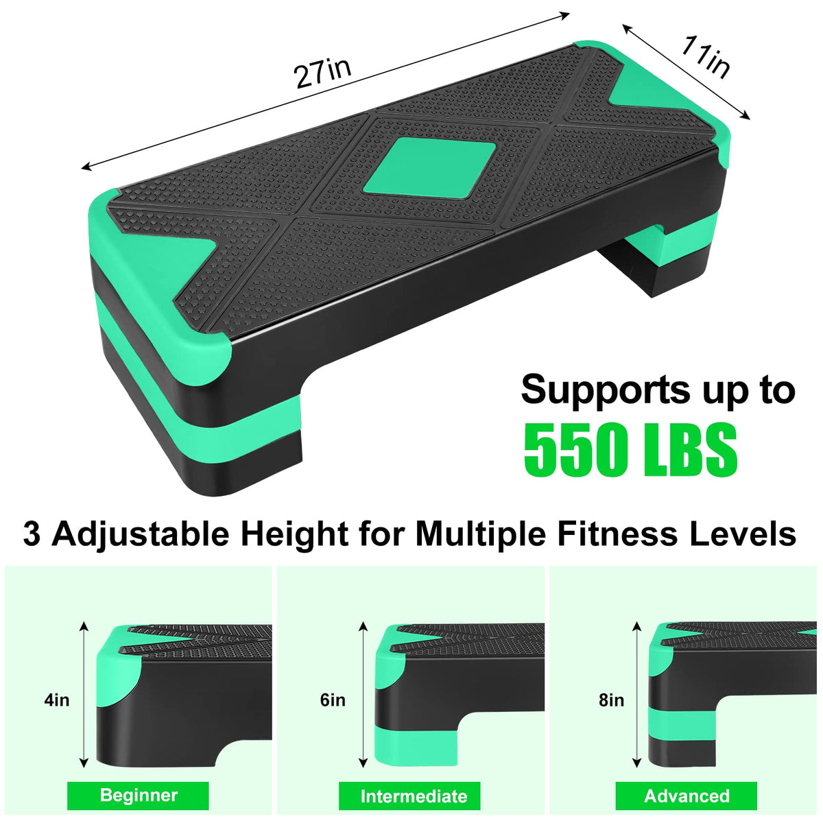 Adjustable Aerobic Stepper Step Platform D1358