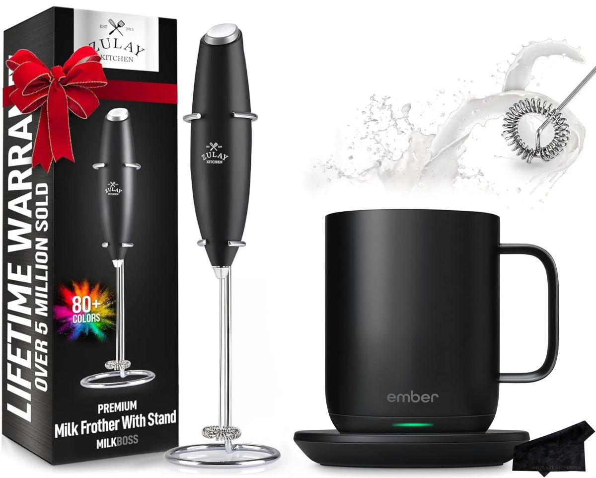10 oz Temperature Control Smart Mug with Milk Frother U71508