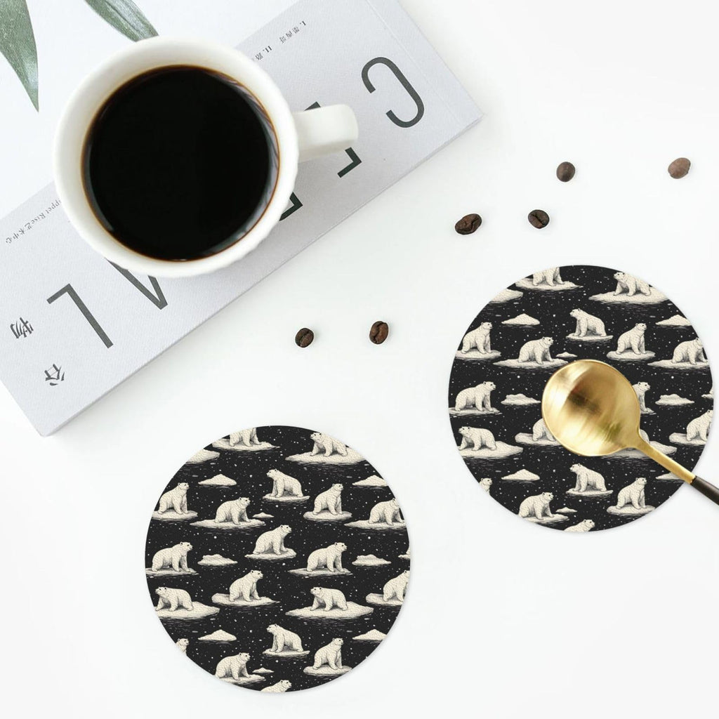 White Bear Print Coasters Set of 4 N1623