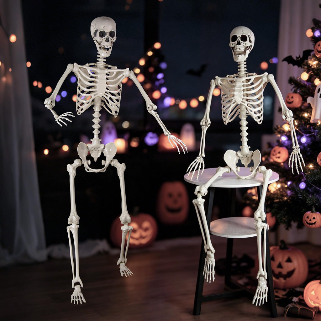 5.4 ft Posable Life Size Skeleton with Movable Joints U443716