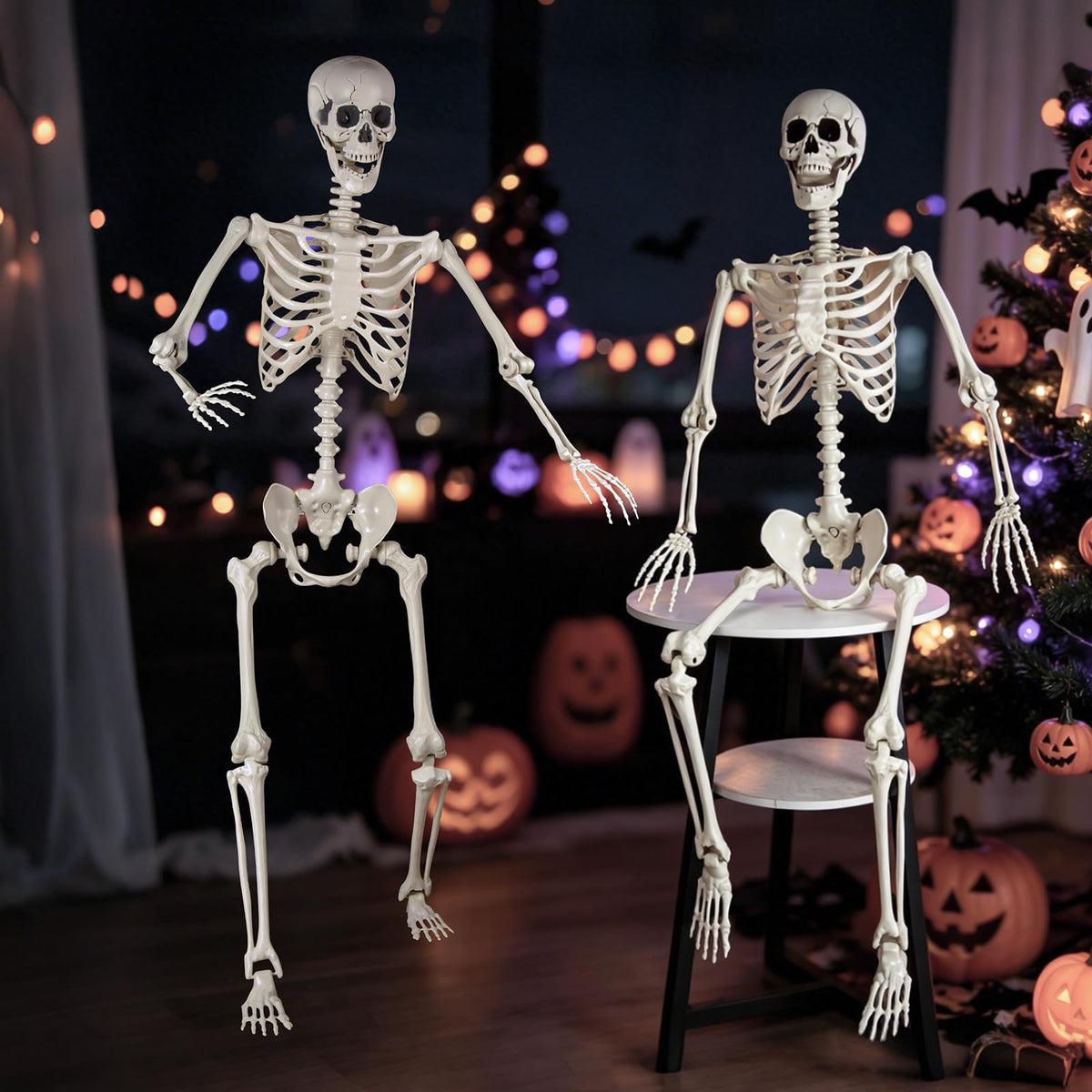 5.4 ft Posable Life Size Skeleton with Movable Joints U443716