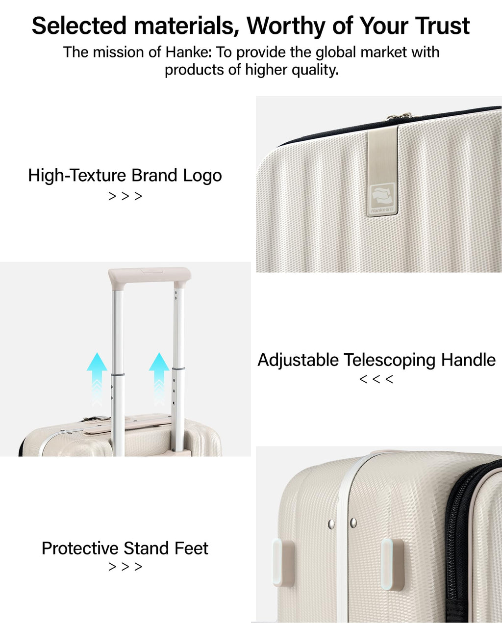 20 Inch Carry On Luggage with Wheels PC Hard Shell Suitcase O485613