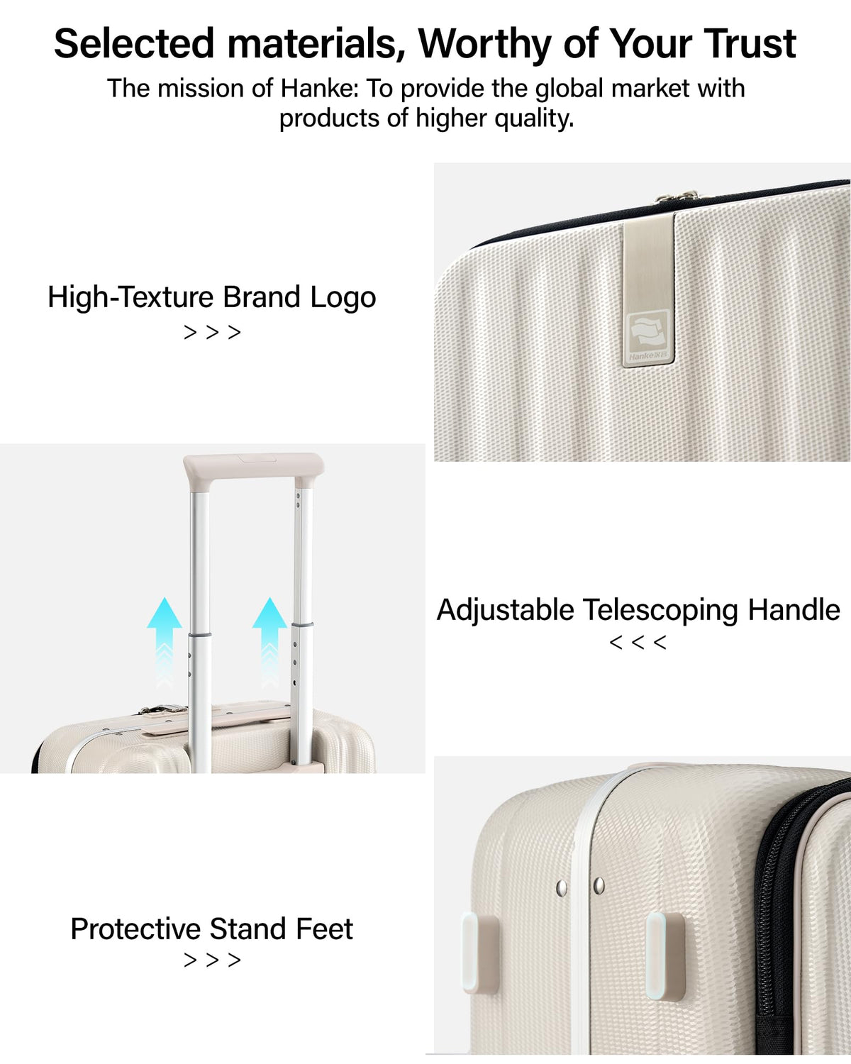 20 Inch Carry On Luggage with Wheels PC Hard Shell Suitcase O485613
