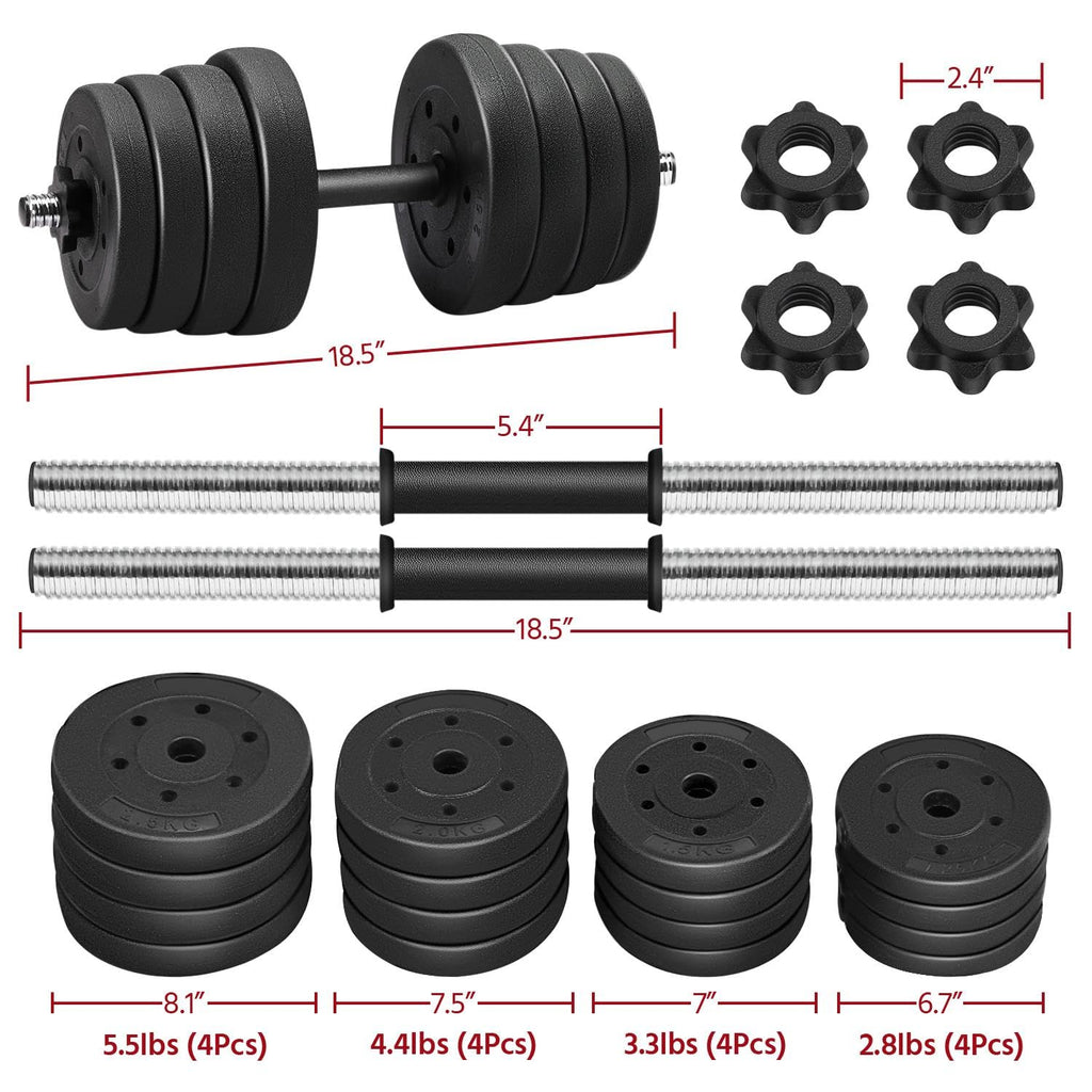 Adjustable Dumbbell Set with Spinlock Collars N997