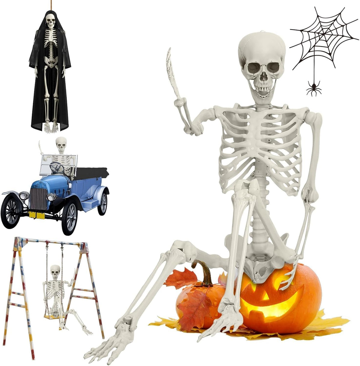 5.4ft Life Size Skeleton with Movable Joints N595