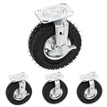 8 Inch Heavy Duty Pneumatic Caster Wheels with Brake, 1000 lbs Capacity, Set of 4 Q773320