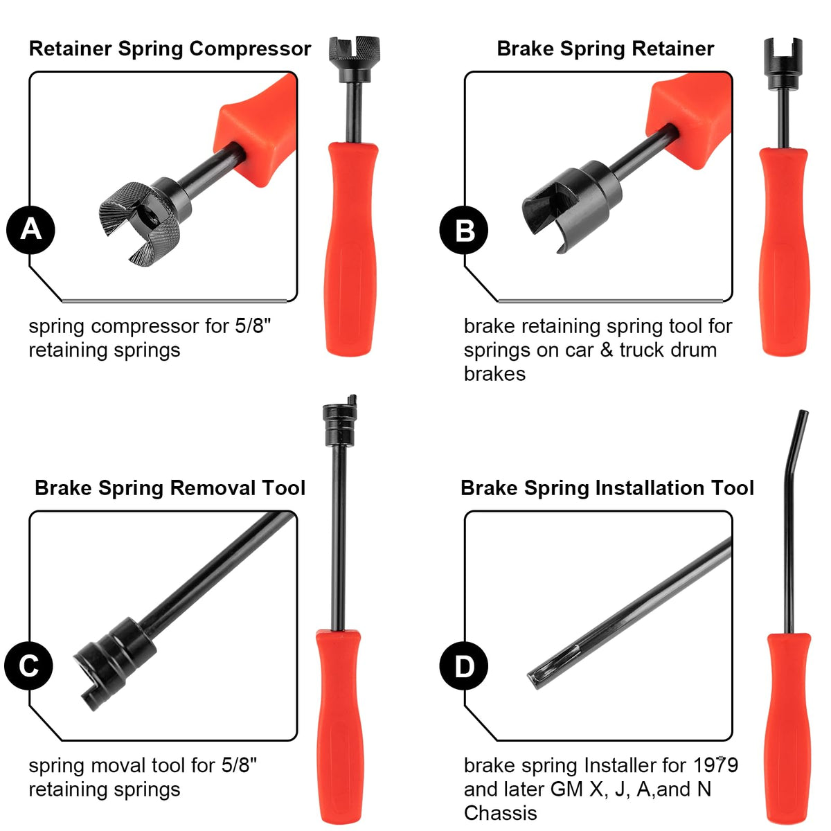 8 PC Drum Brake Tool Kit X729122