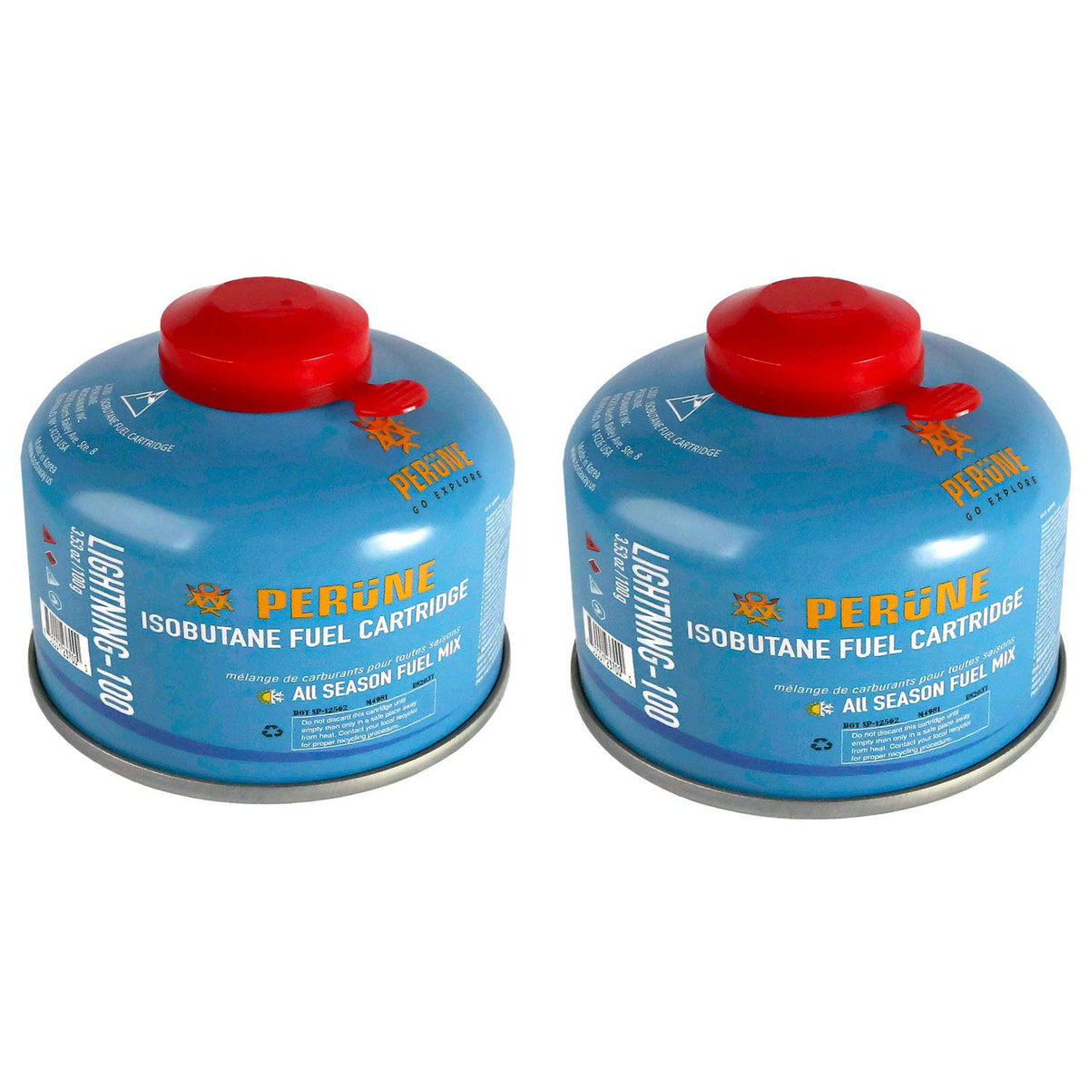 Iso-Butane Camping Fuel Gas Canister 100gram 2 Pack G787765
