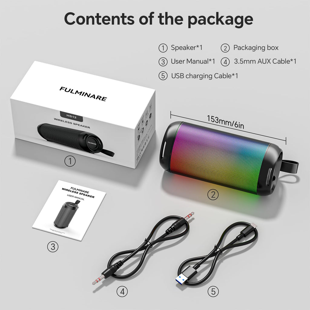 Bluetooth Speaker Wireless 26W Portable IPX5 Waterproof Black J13924